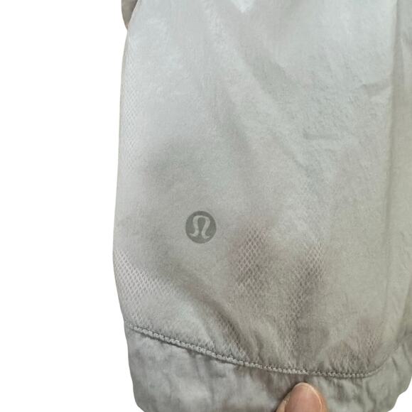 Lululemon Hooded Lightweight Jacket Purple Size 6 Long Length Zip Front - Picture 6 of 9